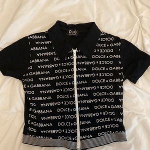 Dolce & Gabbana zippable crop top🥰